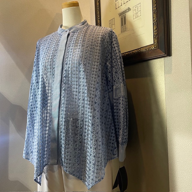 メッシュレースブラウス(B DONNA)